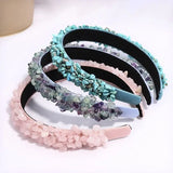 U2JF Baroque Style Stone Beaded Hair Hoop for Women Girls