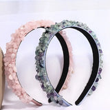 U2JF Baroque Style Stone Beaded Hair Hoop for Women Girls