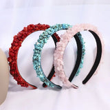 U2JF Baroque Style Stone Beaded Hair Hoop for Women Girls