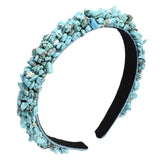 U2JF Baroque Style Stone Beaded Hair Hoop for Women Girls