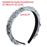 U2JF Baroque Style Stone Beaded Hair Hoop for Women Girls