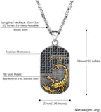 Zodiac Star Sign Necklace Horoscope Pendant Stainless Steel