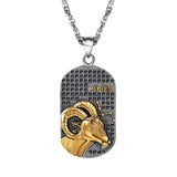 Zodiac Star Sign Necklace Horoscope Pendant Stainless Steel