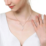 925 Silver Italian Horn Necklace for Good Luck, Friendship, Dreams