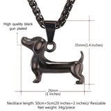 Dog Pendant Necklace Women Silver Animal Jewelry Stainless Steel Dog Accessory