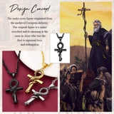 Egyptian Ankh Cross Snake Pendant Necklace 316L Stainless Necklaces&Pendants