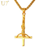 Inverted Cross Necklace Men Gothic Satanic Upside Down Cross Pendant