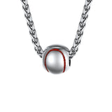 Youth Baseball Necklace Stainless Steel Sport Pendant for Men Women