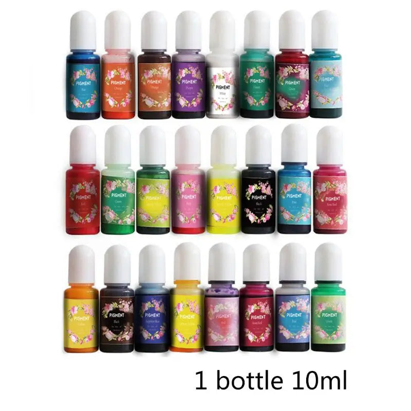 24 Colors Epoxy Pigment Liquid Resin Colorant for Resin Jewelry DIY