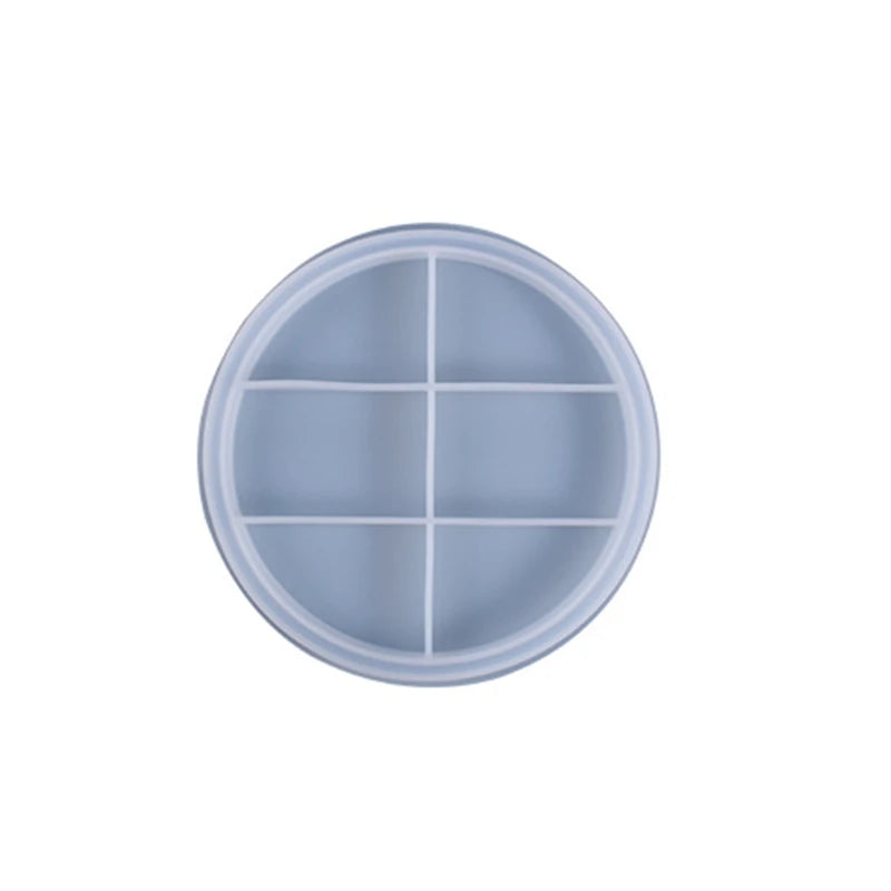 Round Tray Epoxy Resin Mold Fruit Plate Board Coaster Silicone Mould