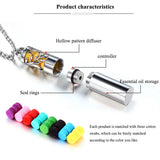 316L Vintage Aromatherapy Perfume Diffuser Necklace Locket Pendant