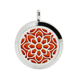 Flower Essential Oil Diffuser Necklace Stainless Steel Locket