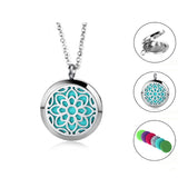 Flower Essential Oil Diffuser Necklace Stainless Steel Locket