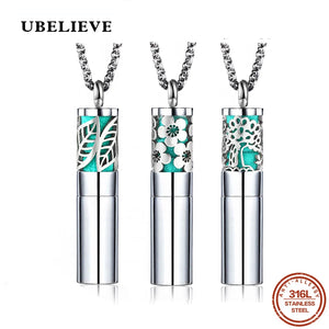 Perfume Essential Oil Locket Stainless Steel Aromatherapy Diffuser Pendant