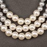 Ethnic Simulated Pearl Layered Bib Necklace