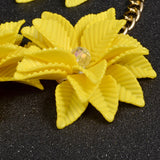 Vintage Flower Choker Necklace Acrylic Collares