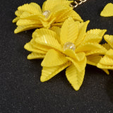 Vintage Flower Choker Necklace Acrylic Collares
