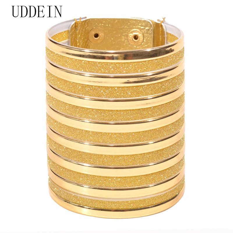 Ethnic African Bangle Leather Bracelet for Women