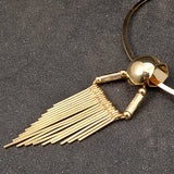Vintage Torques Tassel Pendant Choker Necklace for Women Party Jewelry