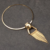 Vintage Torques Tassel Pendant Choker Necklace for Women Party Jewelry