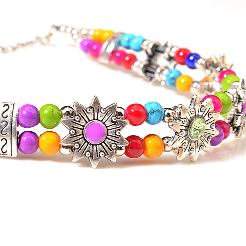 Vintage Red Gem Drop Bracelet
