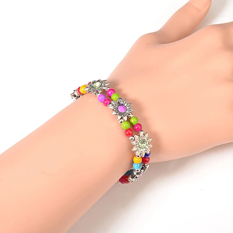 Vintage Red Gem Drop Bracelet