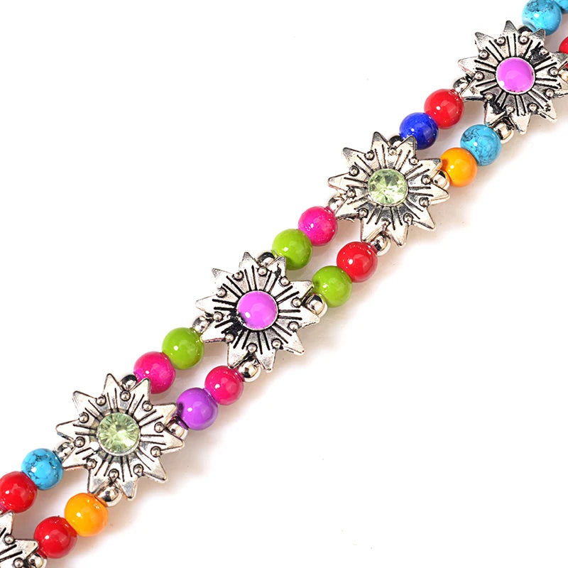 Vintage Red Gem Drop Bracelet