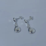 Winter Hat Logo Silver 925 Earrings