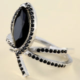Unique Cross Stone Wedding Ring for Women