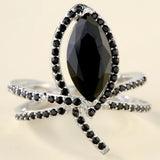 Unique Cross Stone Wedding Ring for Women