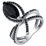 Unique Cross Stone Wedding Ring for Women