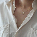 Sterling Silver Heart Necklace Pendant 14K Plated