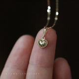 Sterling Silver Heart Necklace Pendant 14K Plated
