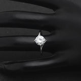 Sterling Silver Ring Clear Zircon Stone Wedding Engagement Gift