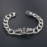 Skull Death Wing Steel Bracelet Men Women