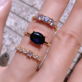 Crystal Zircon Wedding Rings Set Boho Jewelry Gift