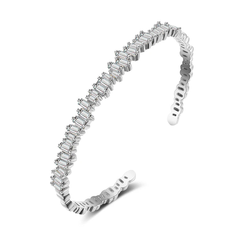 Adjustable Geometric Crystal Tennis Bracelet For Women