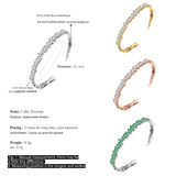 Adjustable Geometric Crystal Tennis Bracelet For Women