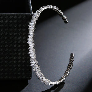 Adjustable Geometric Crystal Tennis Bracelet For Women