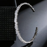 Adjustable Geometric Crystal Tennis Bracelet For Women