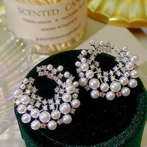 Statement Irregular Circle Stud Earrings for Women