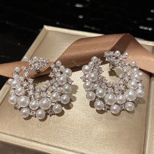 Statement Irregular Circle Stud Earrings for Women