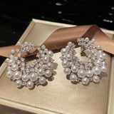 Statement Irregular Circle Stud Earrings for Women
