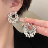 Statement Irregular Circle Stud Earrings for Women