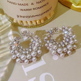 Statement Irregular Circle Stud Earrings for Women