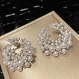 Statement Irregular Circle Stud Earrings for Women