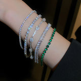 Green Zircon Bracelet & Bangles for Women Crystal CZ Tennis Bracelets