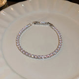Green Zircon Bracelet & Bangles for Women Crystal CZ Tennis Bracelets
