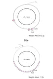Pink Heart Zircon Choker Necklace Crystal Wedding Party Chain Jewelry