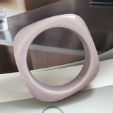 Exaggerated Pattern Acrylic Bangle Bracelet Wide Heavy Wrist Jewelry